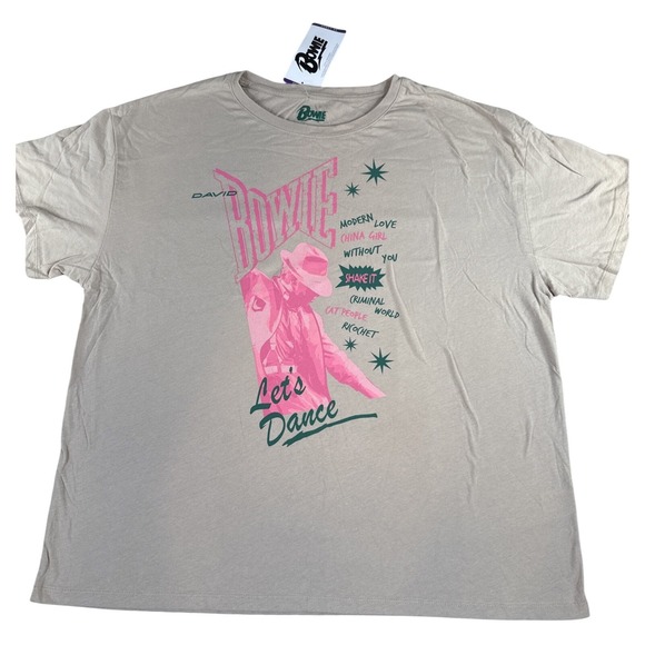 David Bowie Let's Dance Graphic Tee NWT 2XL Retro Rock T-Shirt - Picture 2 of 9
